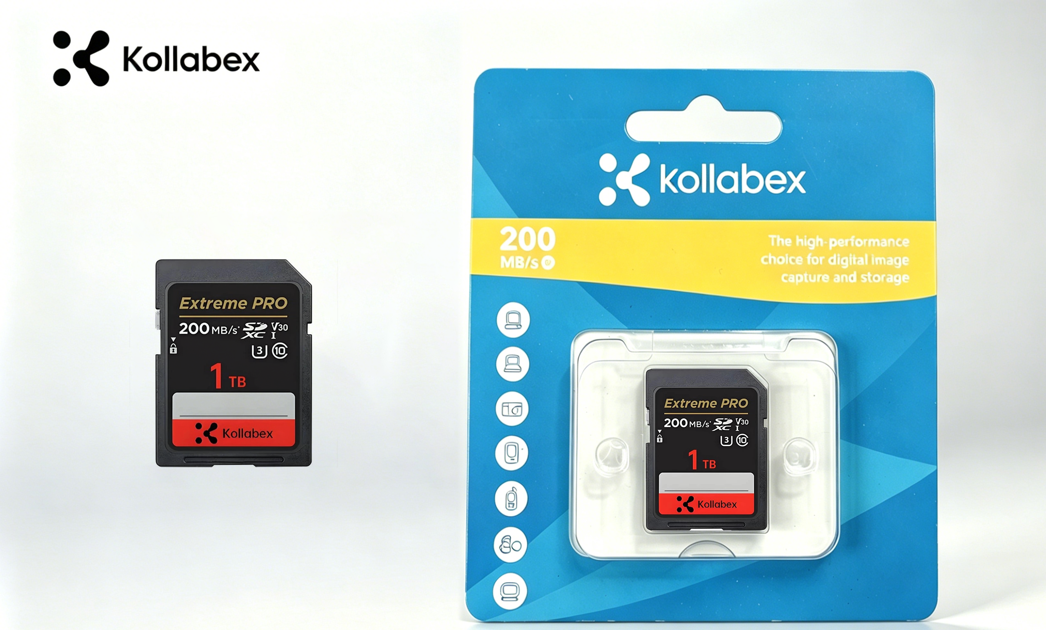 Kollabex Camera SD Card 200MB/s Class10