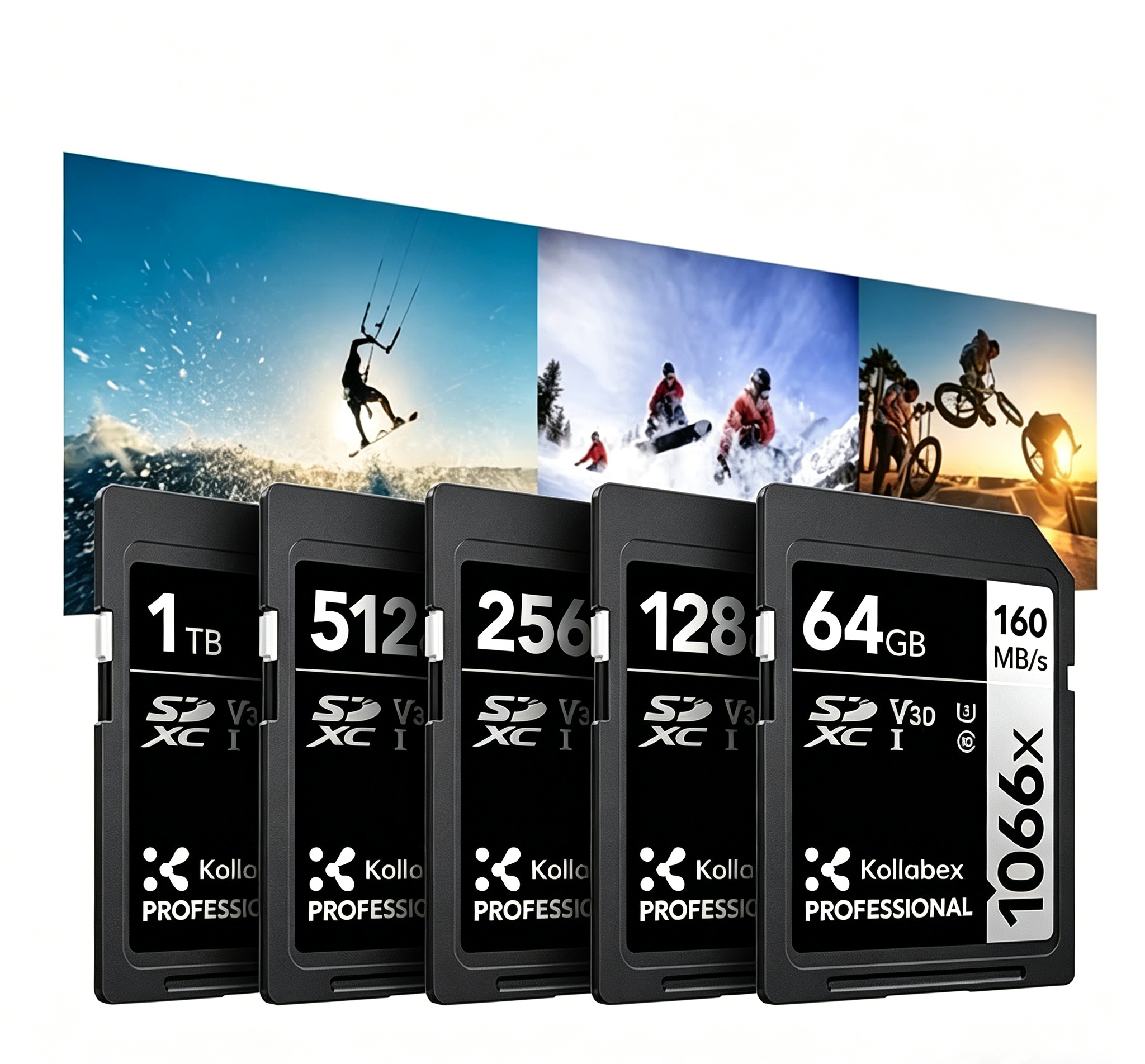 Kollabex SD SDXC Silver Plus SD Card 205MB/S U3 SDK