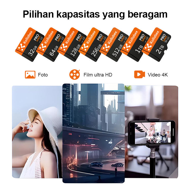 Kollabex Memory Card high Speed Class10 SD for Camera Phone SD Card XM Micro SD Card