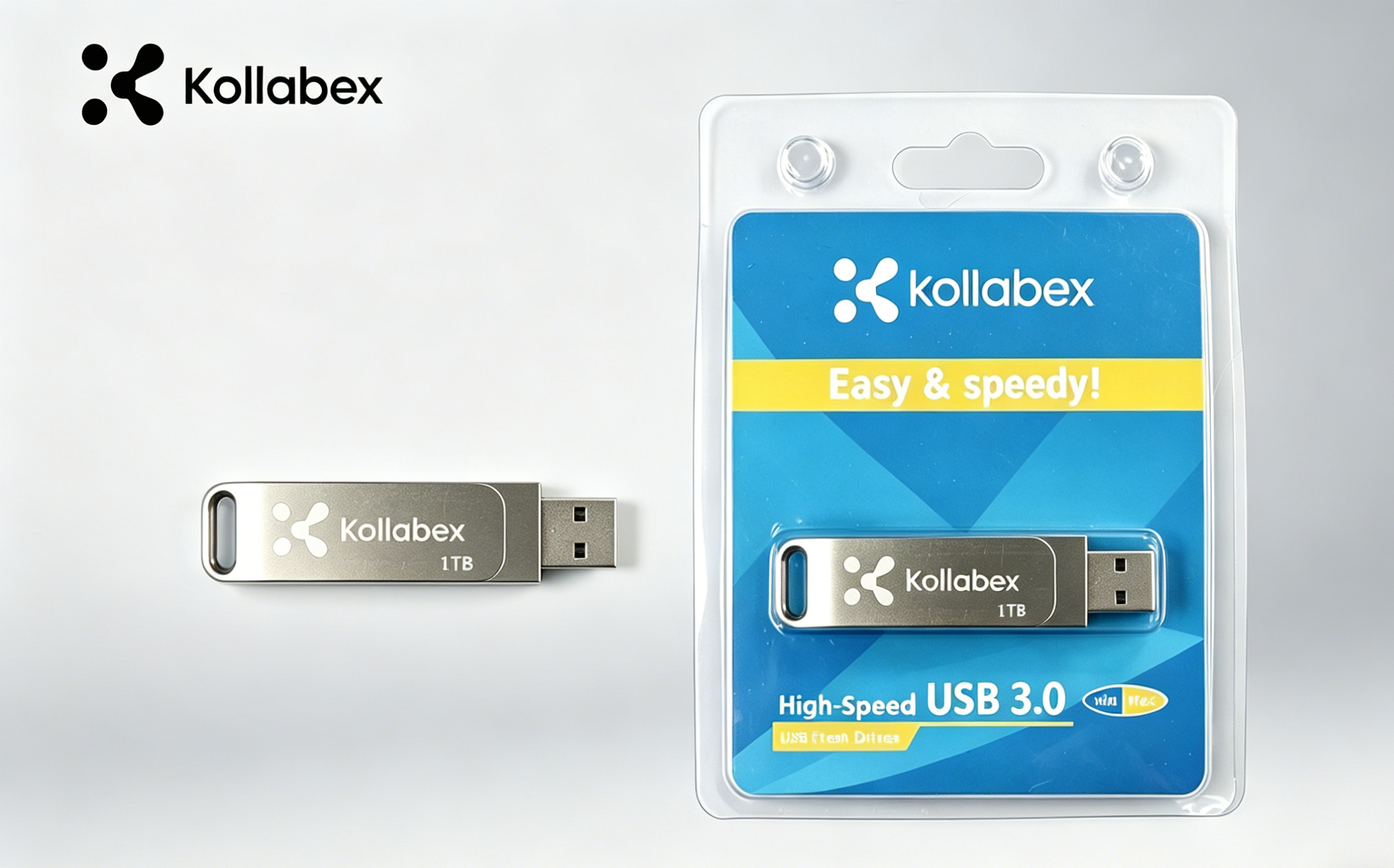 Kollabex USB3.0 3 in 1 OTG Metal Flash Drive Waterproof High Speed 2TB/1TB U Disk Pendrive for iPhone/typec/ipd