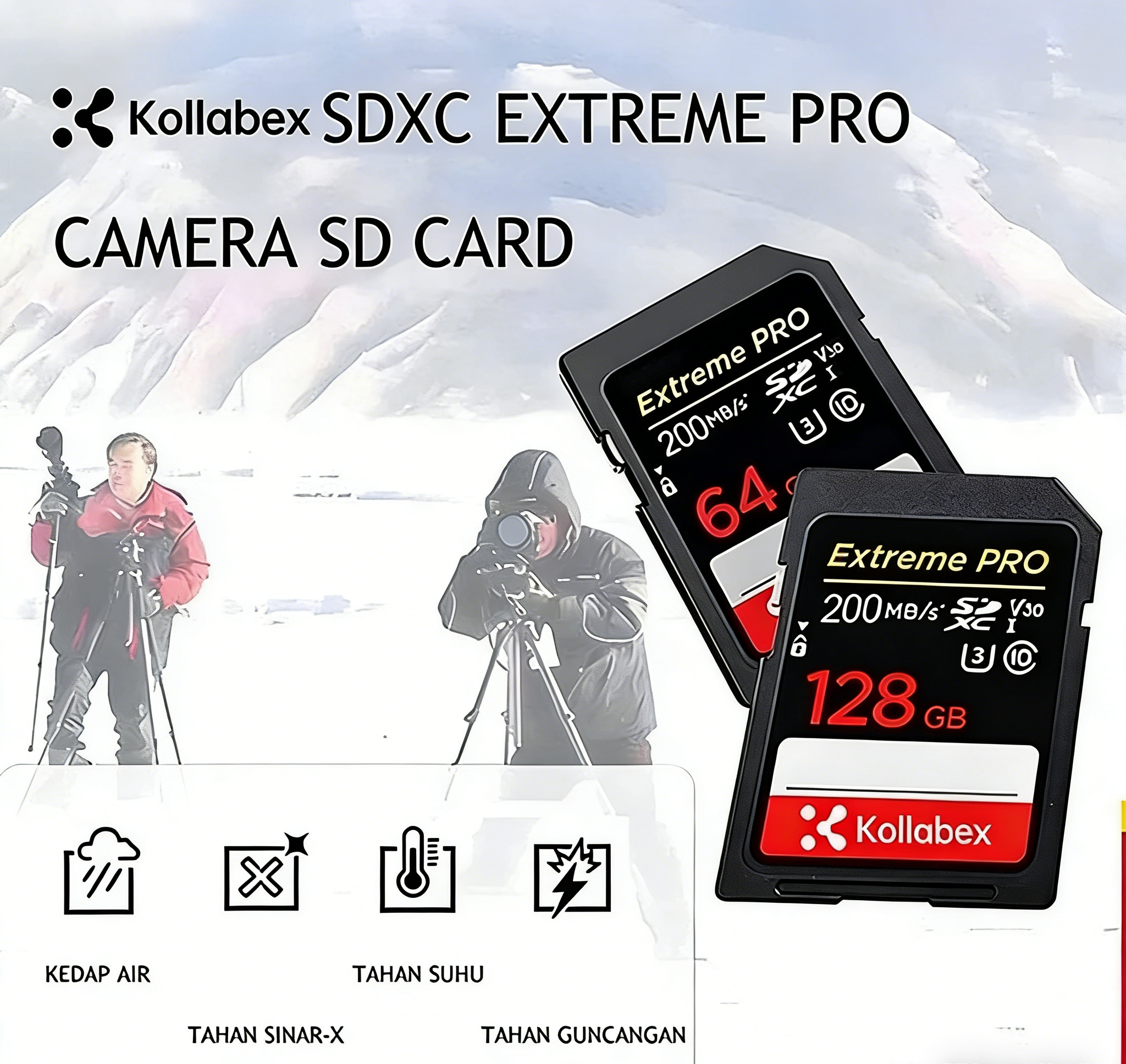 Kollabex Camera SD Card 200MB/s Class10