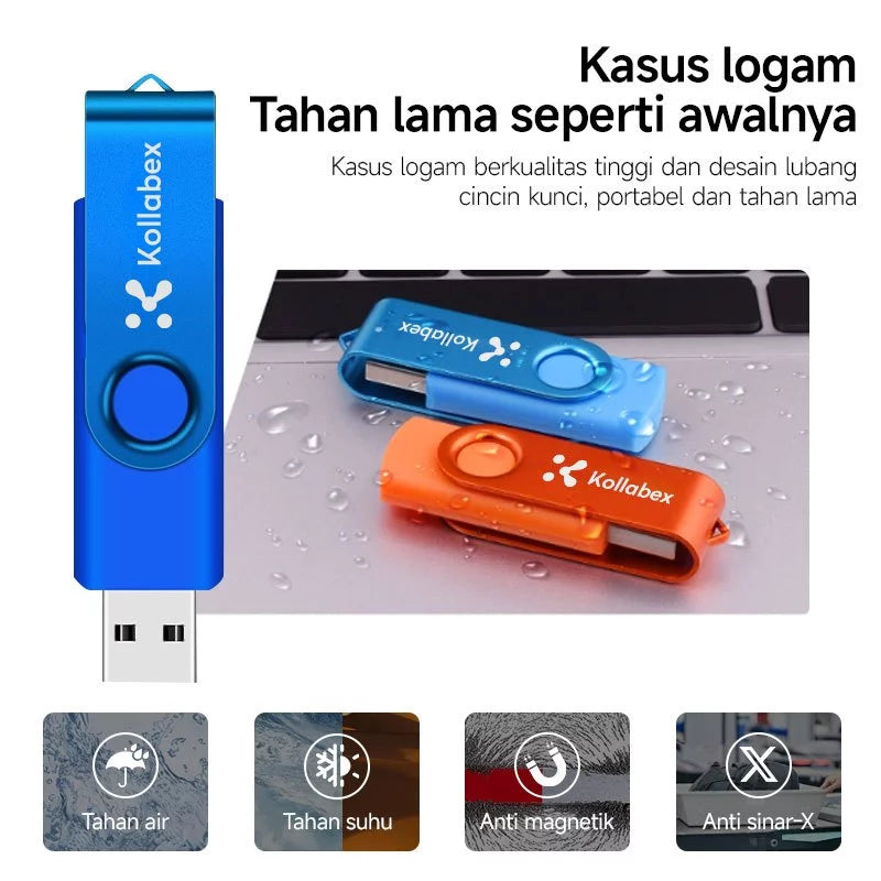 Kollabex 2TB OTG flash drive 3 in 1 USB Type C/Micro flash disk 1TB Pendrive for Android Phone
