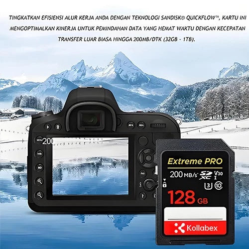 Kollabex Camera SD Card 200MB/s Class10