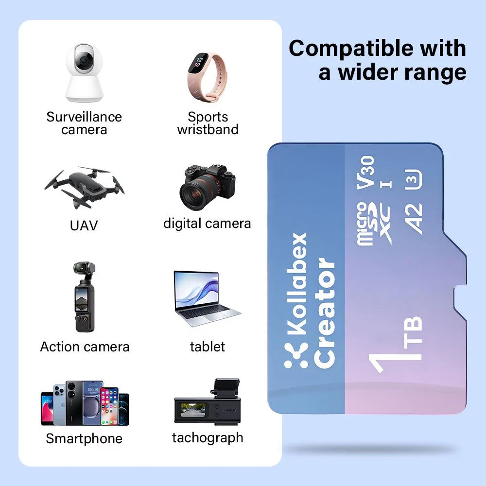Kollabex MicroSD Card A2 Creator UHS-I U3 V30 4K With Adapter
